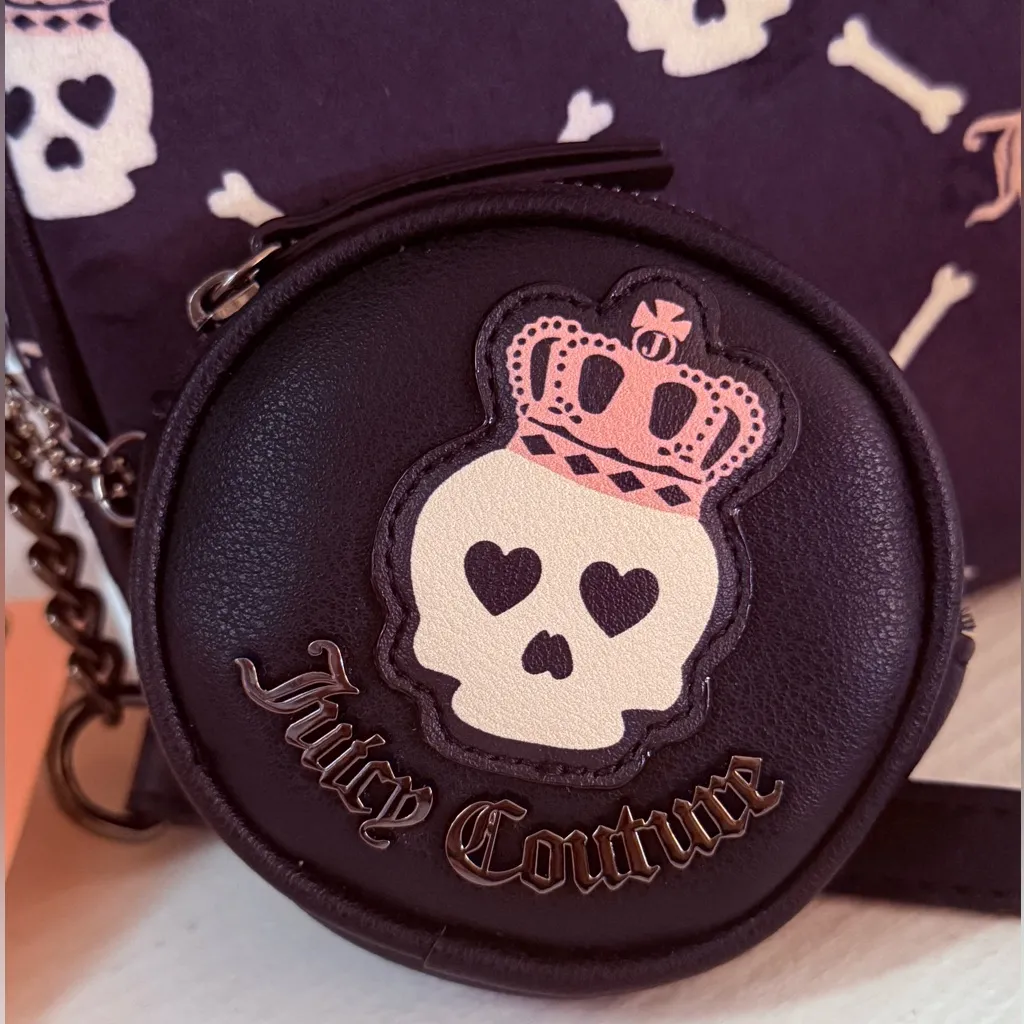 Juicy Couture Haunted Couture Skull Double Camera Crossbody + Coin Pouch NWT - Image 4