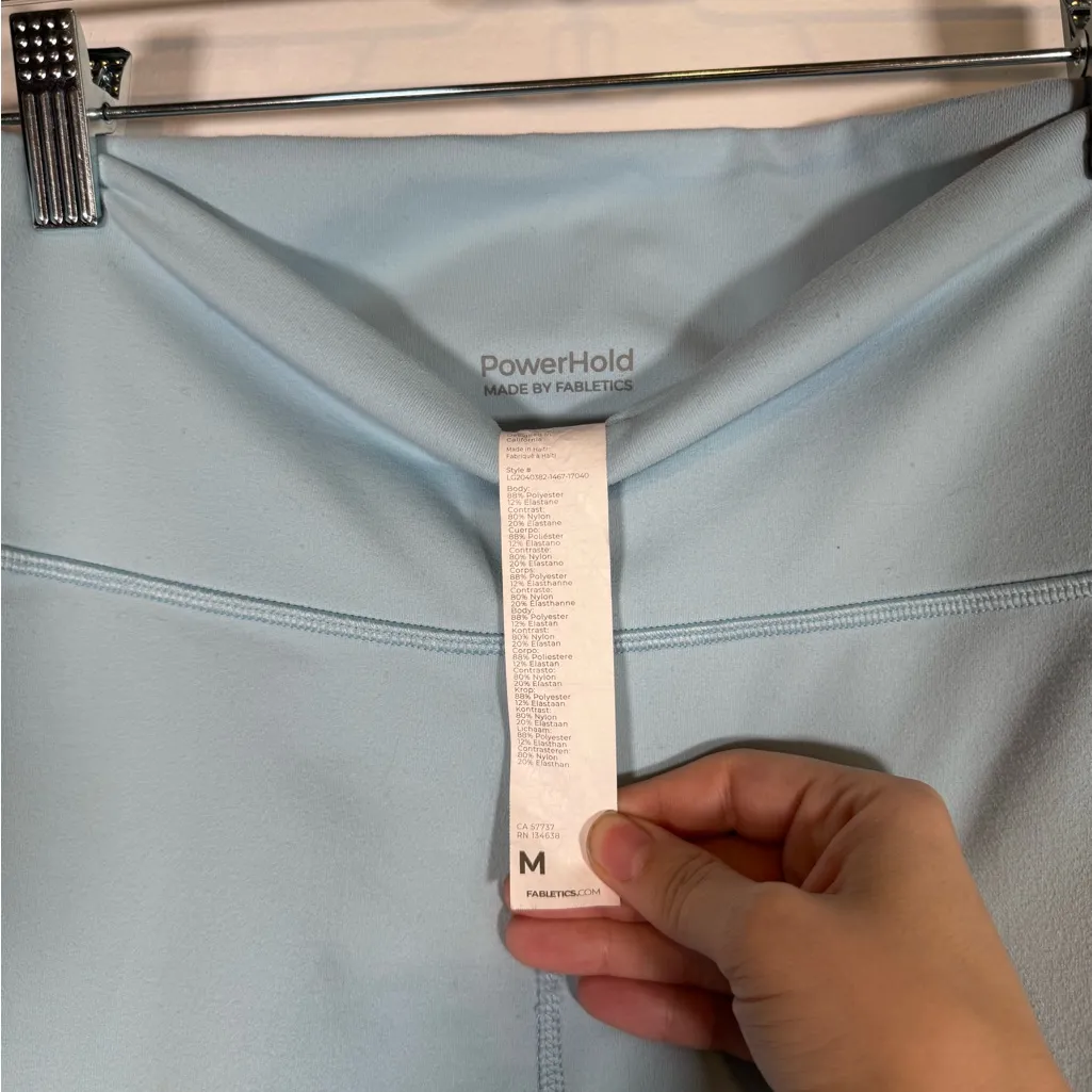 Fabletics Sky Blue PowerHold Leggings Size Medium - Image 5