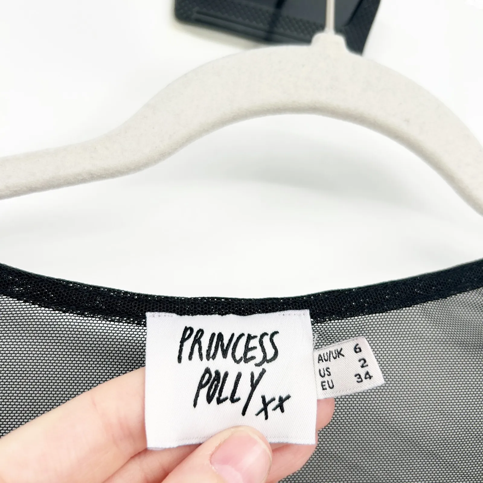 Princess Polly Womens Black Sheer Mesh Corset Bustier Long Sleeve Bodysuit US 2 - Image 4