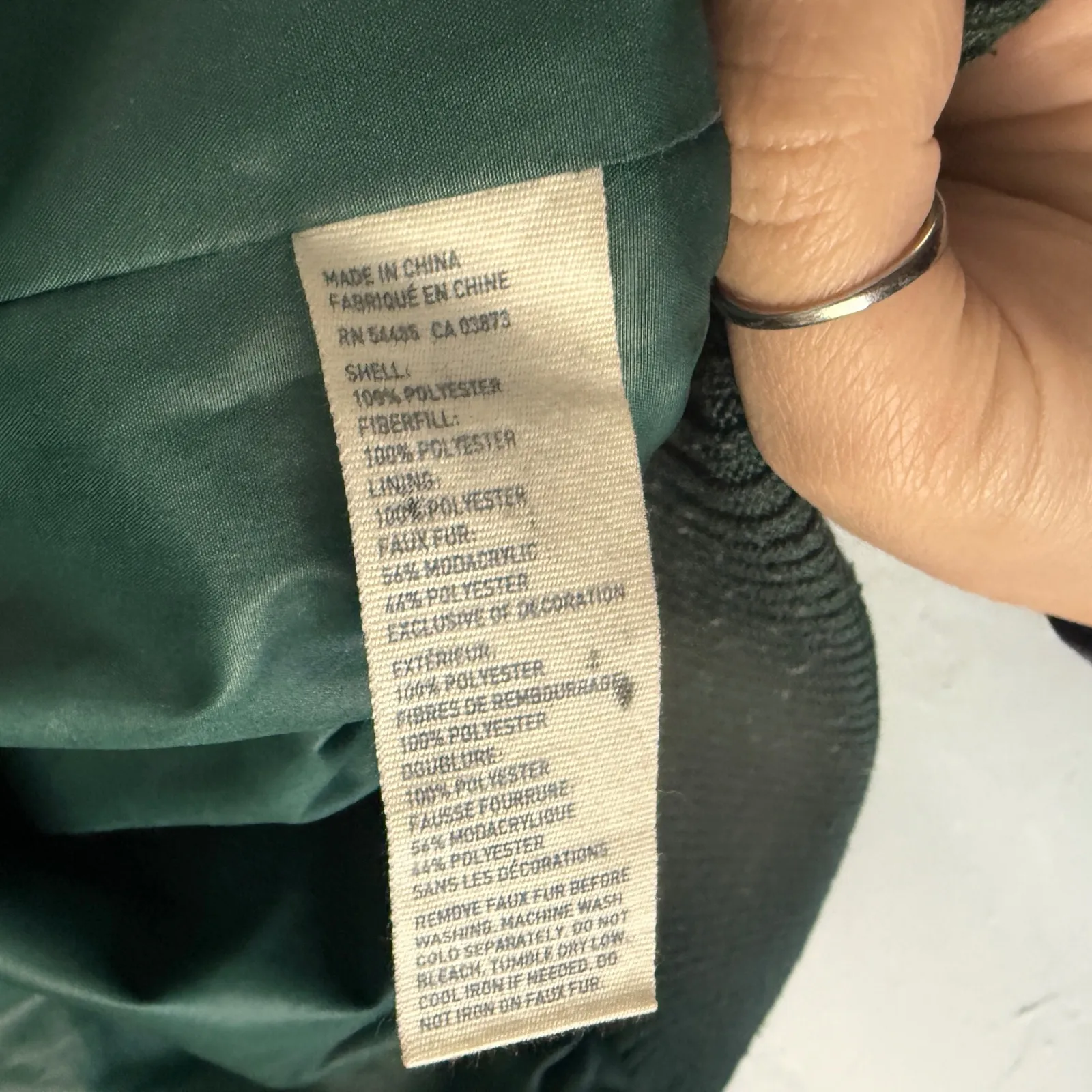 American Eagle Outfitters Puffer Coat Hooded Faux Fur Lined Green Women's M - Image 2