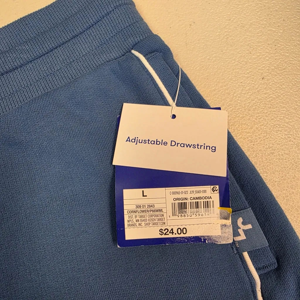 JoyLab Women's Blue Athletic Shorts with White Trim - Image 2