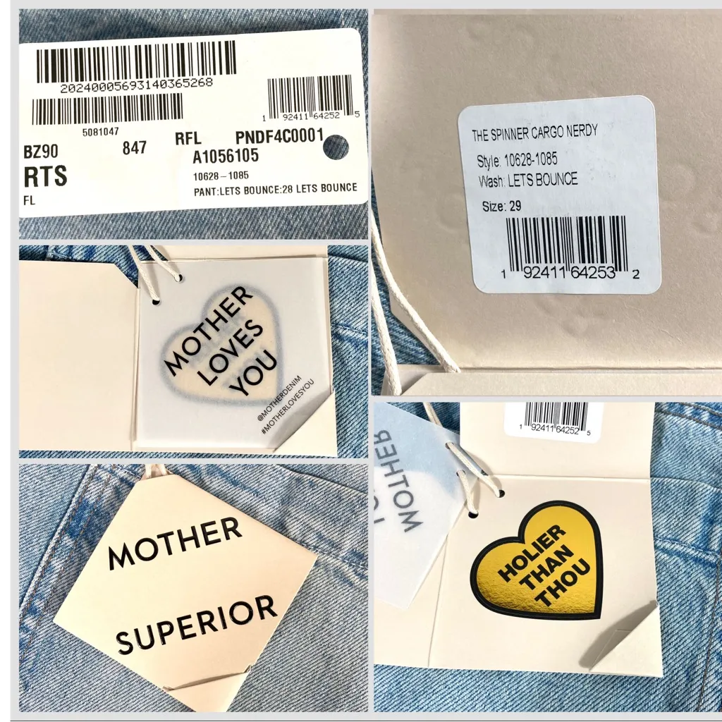 MOTHER The Spinner Cargo Nerdy Jeans Lets Bounce Size 29 NWT 10628 - Image 12