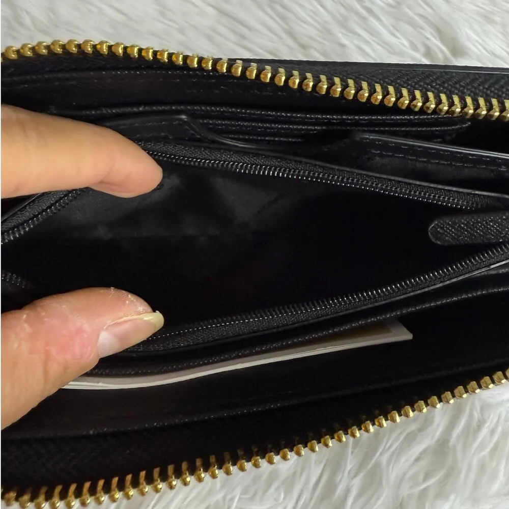 NWOT Michael Kors Black Zip Around Wallet - Image 3