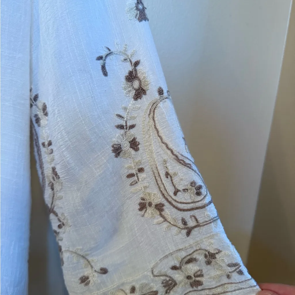 Figluerola&flower button down blouse SM. White Size undefined - Image 5