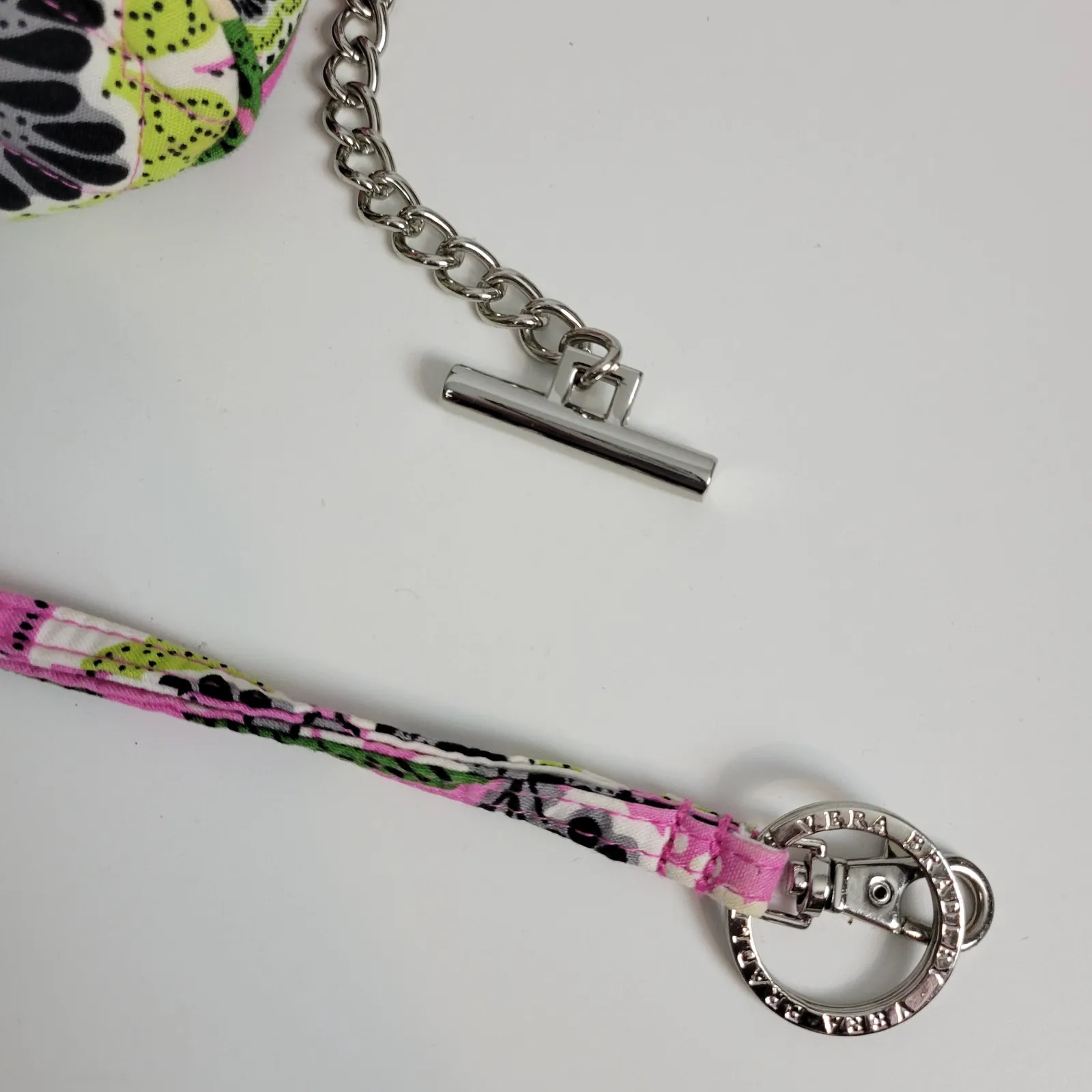 Vera Bradley Crossbody‎ Shoulder Bag Pink Print Fabric Handbag Purse Pocketbook - Image 9