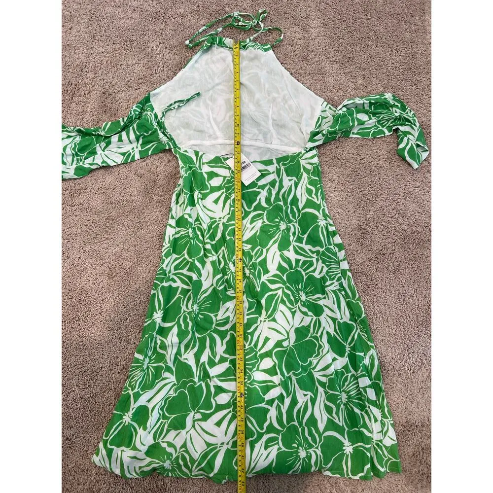 Revolve Faithfull the Brand Taormina Midi Dress El Marsa Floral Print Halter Med - Image 12