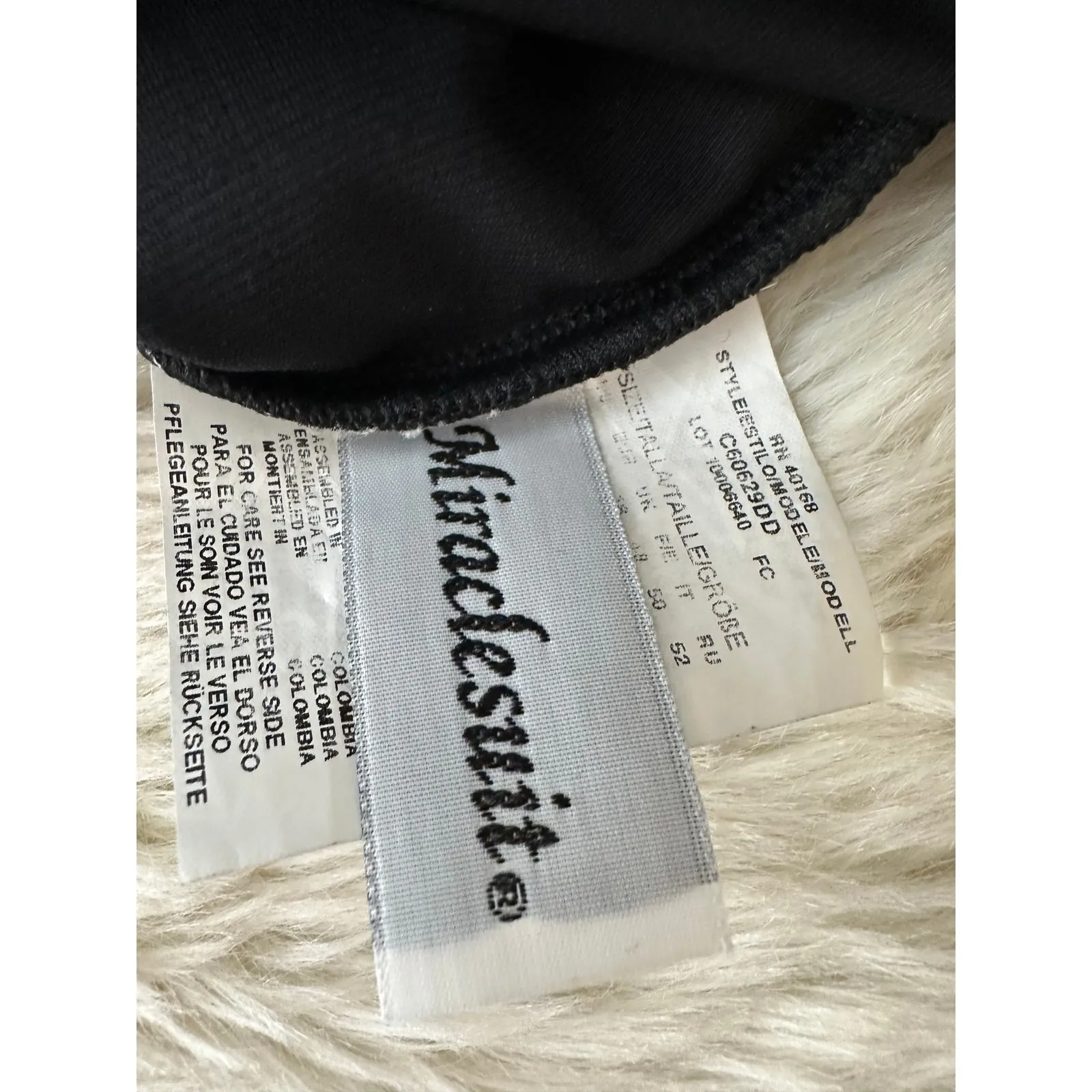 Miraclesuit Black One-Piece Swimsuit 16 DD Slimming Ruched Front Tummy Control - Image 5