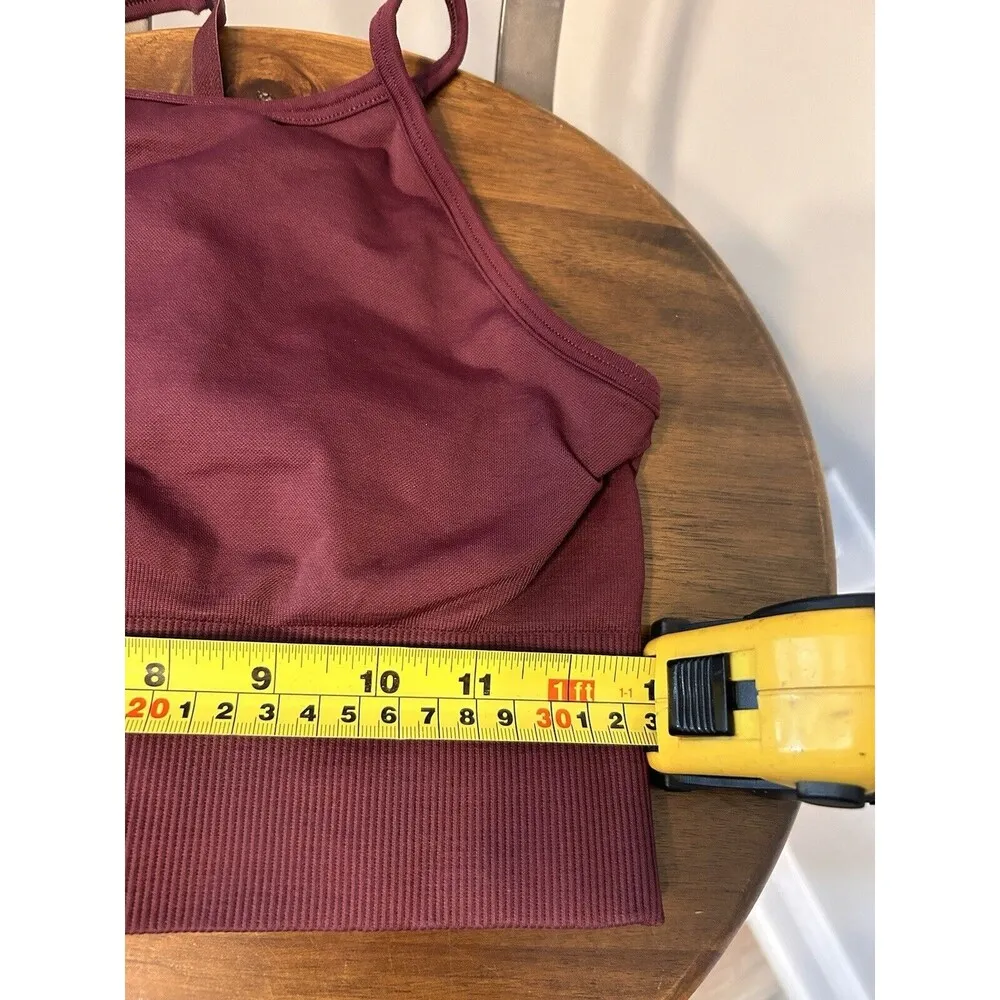Lululemon Longline Bra B/C Cup Full Support Convertible Straps Burgundy Maroon 2 - Image 3