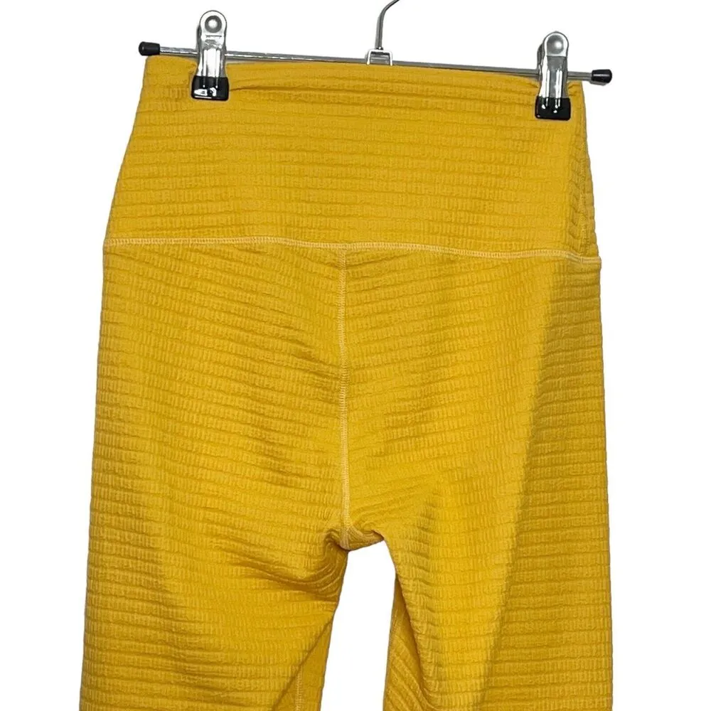 Carbon38 Jacquard High Rise 7/8 Leggings Pale Apricot Textured Women’s Size S - Image 5