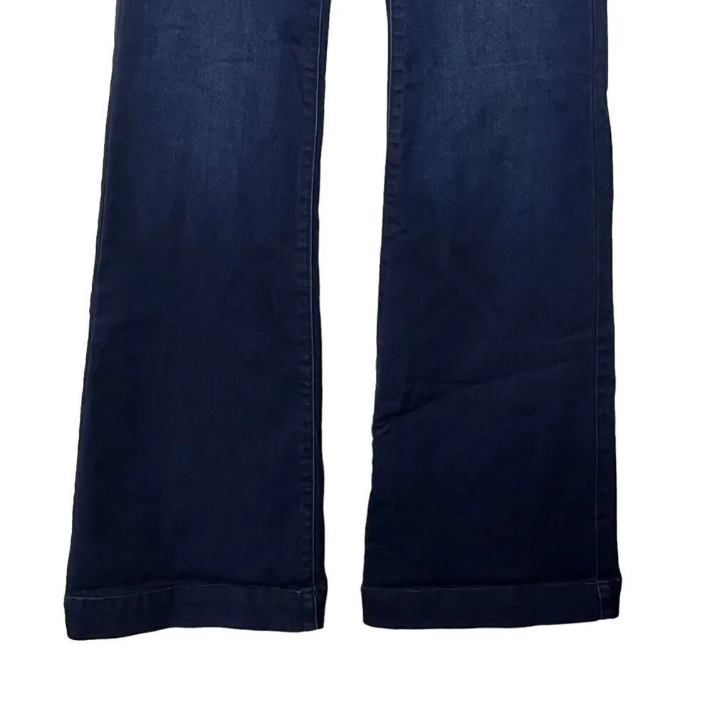 Free People Gummy Flare Jeans Morrisey Wash Women’s Size 25 Mid Rise Stretch Bel - Image 7