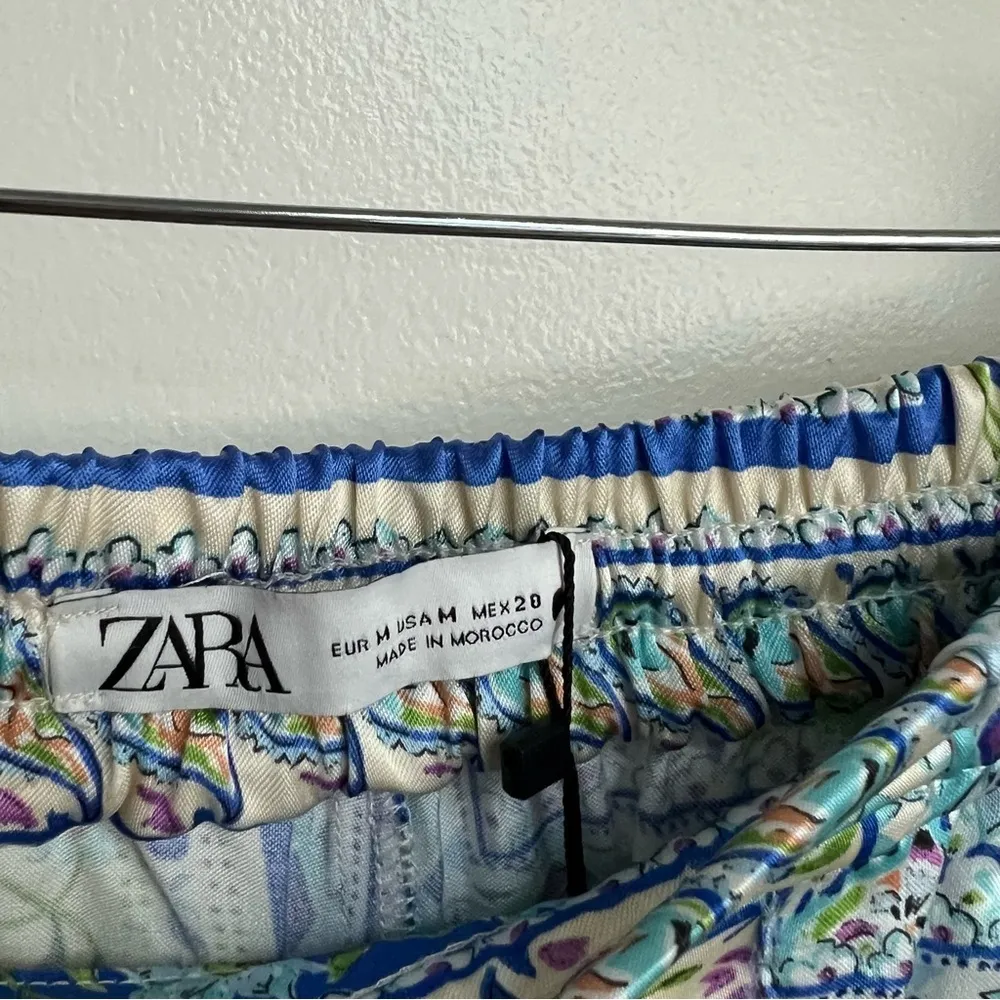 Zara The Cornelia Pant NWT Boho Satin Lounge Slacks Medium - Image 6