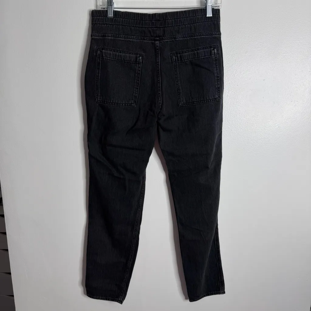 NWOT JAMES PERSE Women’s Lightweight Denim Contrast Pants Black Denim (1) Small - Image 4