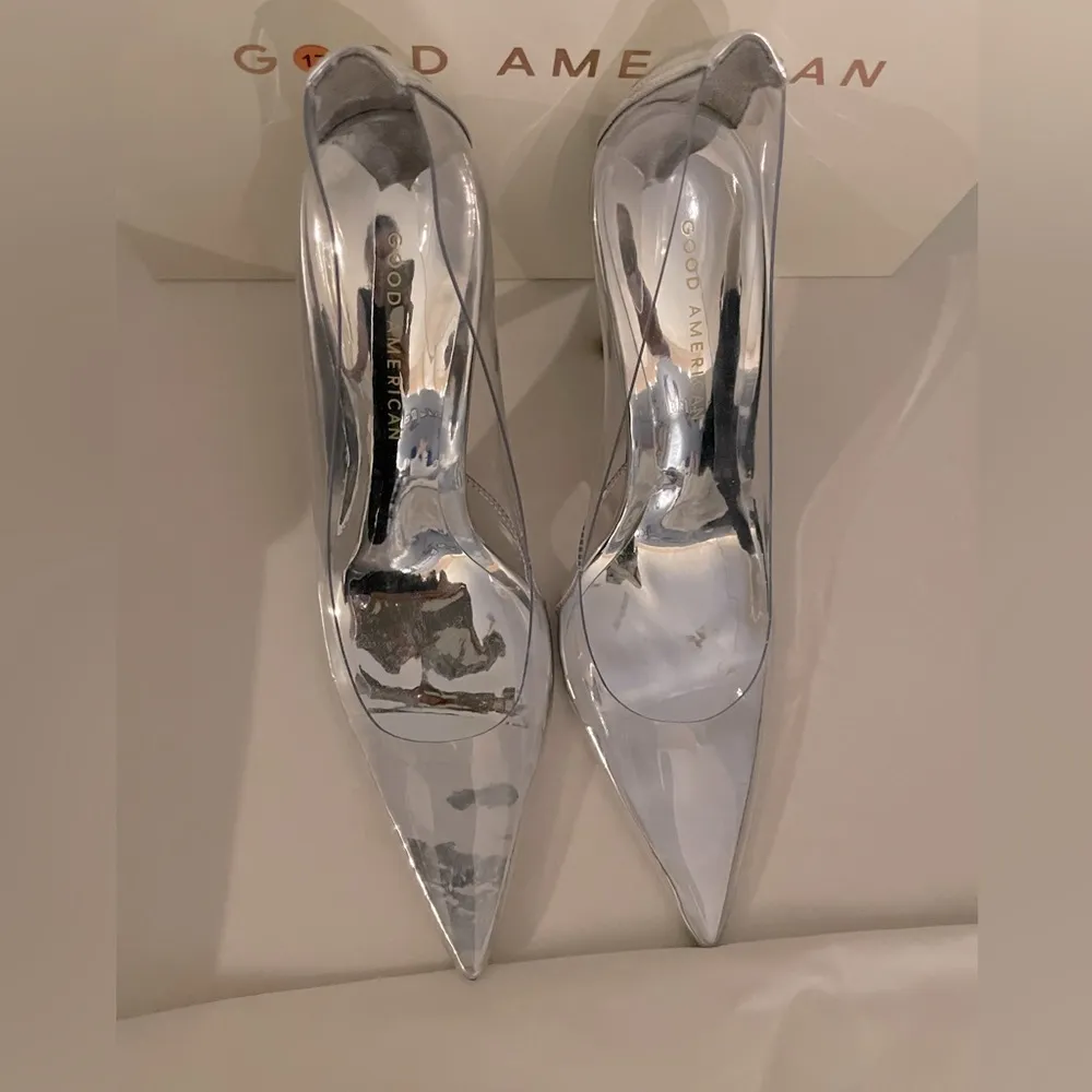 NIB Good American Clear Cinderella Heels Pumps 7.5 Box,Dust Bags Included - Image 13
