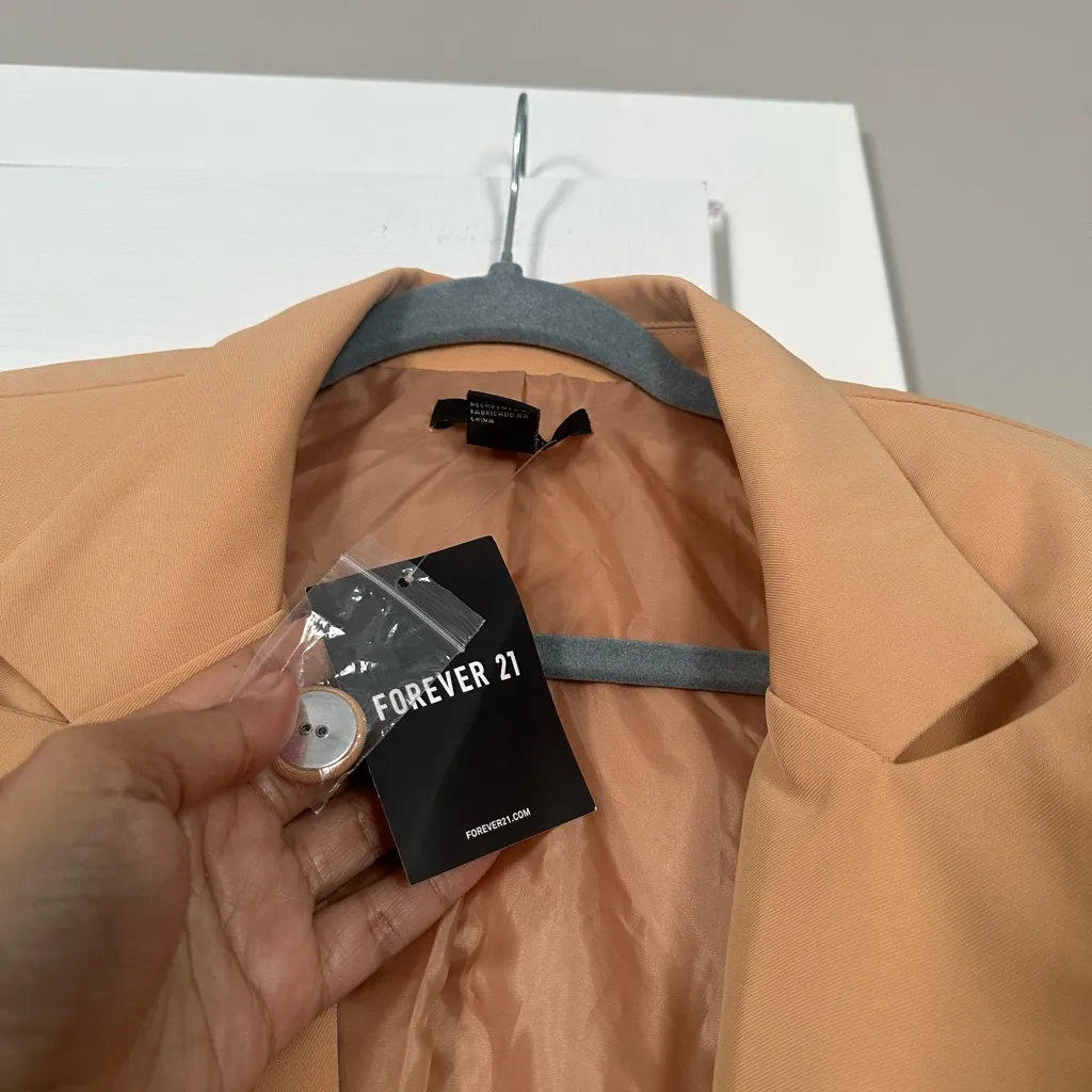 Forever 21 Nude Brown Blazer Neutral Office NWT - Image 3