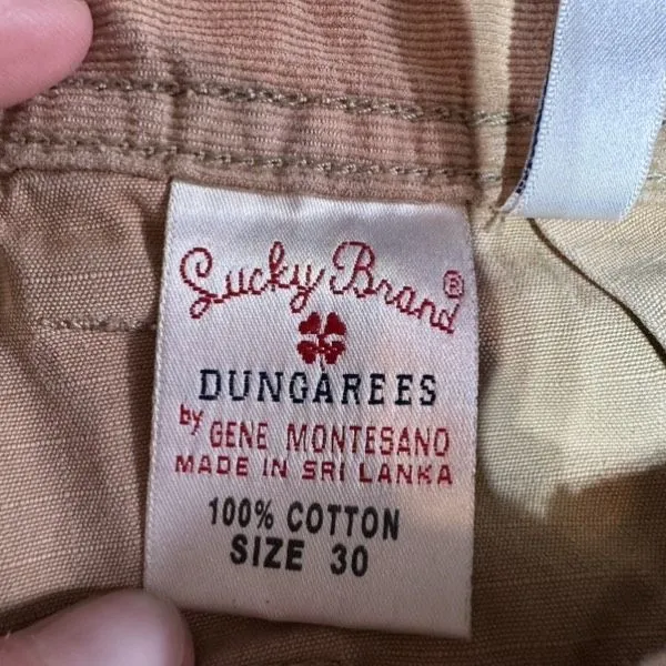 Y2K Lucky Brand Women’s Utility Cargo Tan Loose Fit Pants Size 10 Long‎ Tan - Image 16