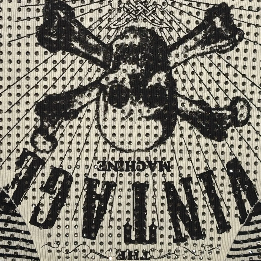 Vocal Studded Vintage Skull Tank Top, Women’s Medium - Image 4