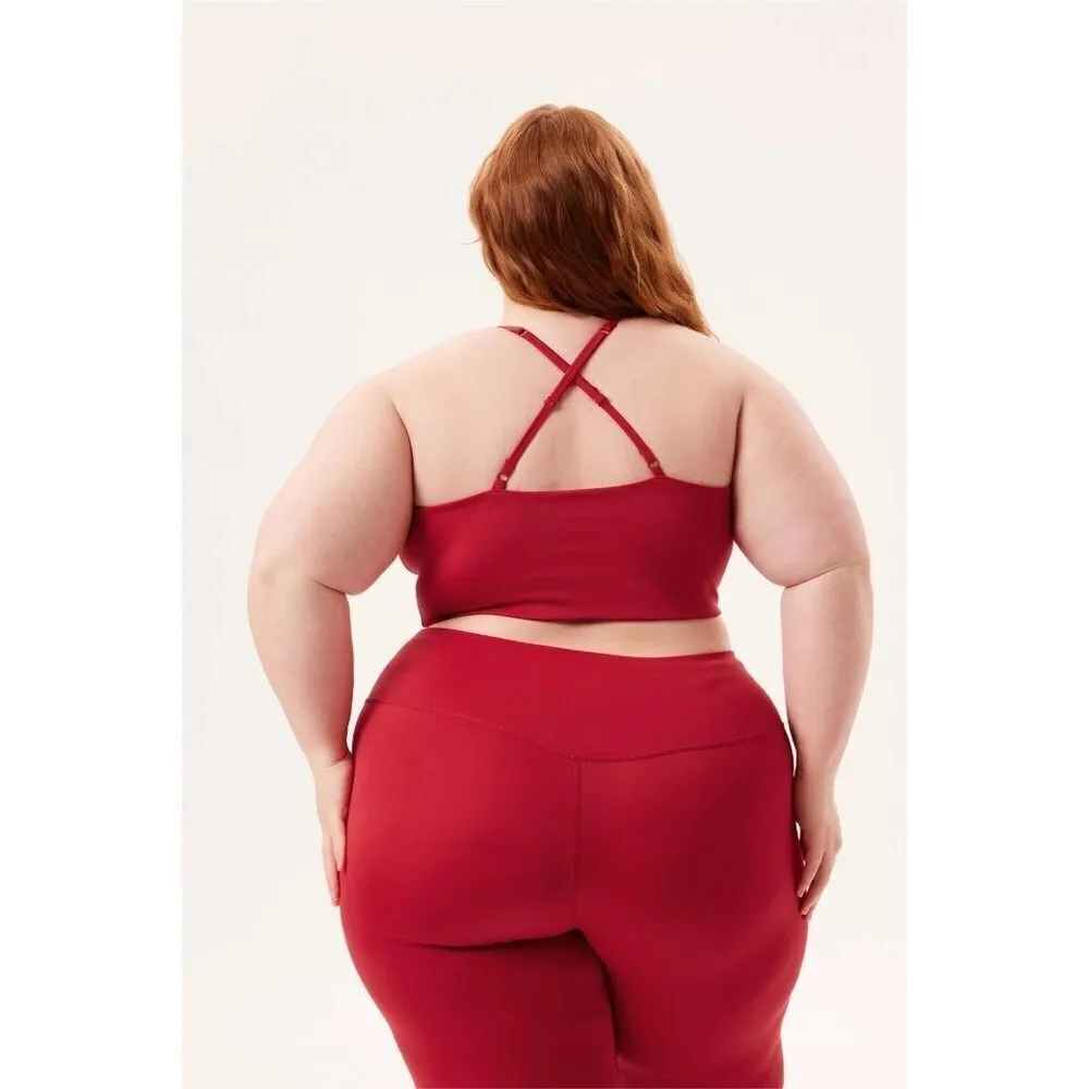 Girlfriend Collective Red Juliet Strappy Criss‎ Cross Back Sports Bra XXS - Image 6