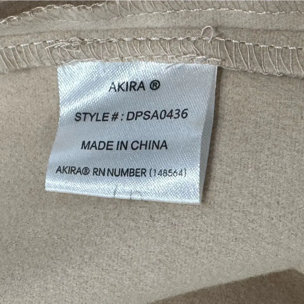 Akira Buttonless Tan Open Front Trench Coat Women’s Medium - Image 4