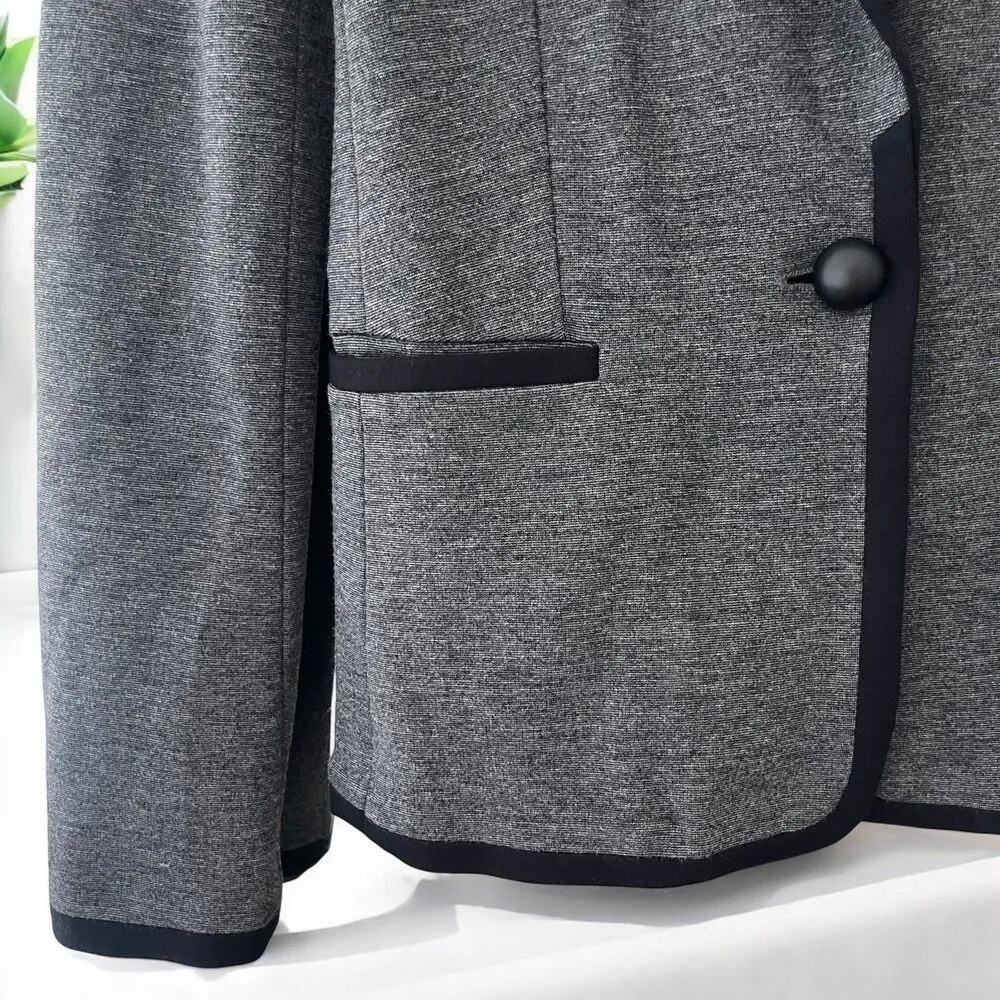 Express Ponte Stretch Knit Academy Blazer with Piped Trim - XS - Image 8