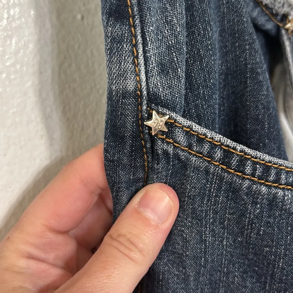 Vintage Bubblegum Y2K Dark Wash Denim Maxi Skirt With Dramatic Side Slits Size 7 - Image 8