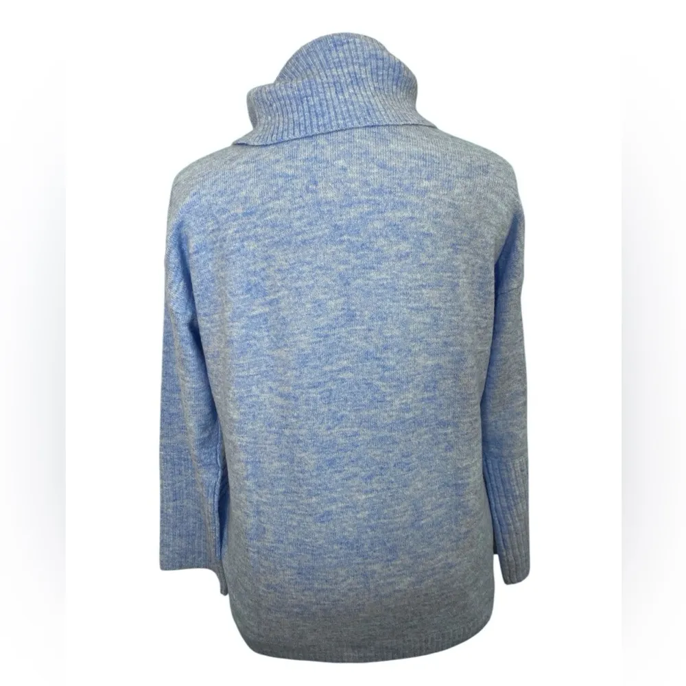 Loft light blue ribtrim relaxed fit turtleneck sweater - Image 4