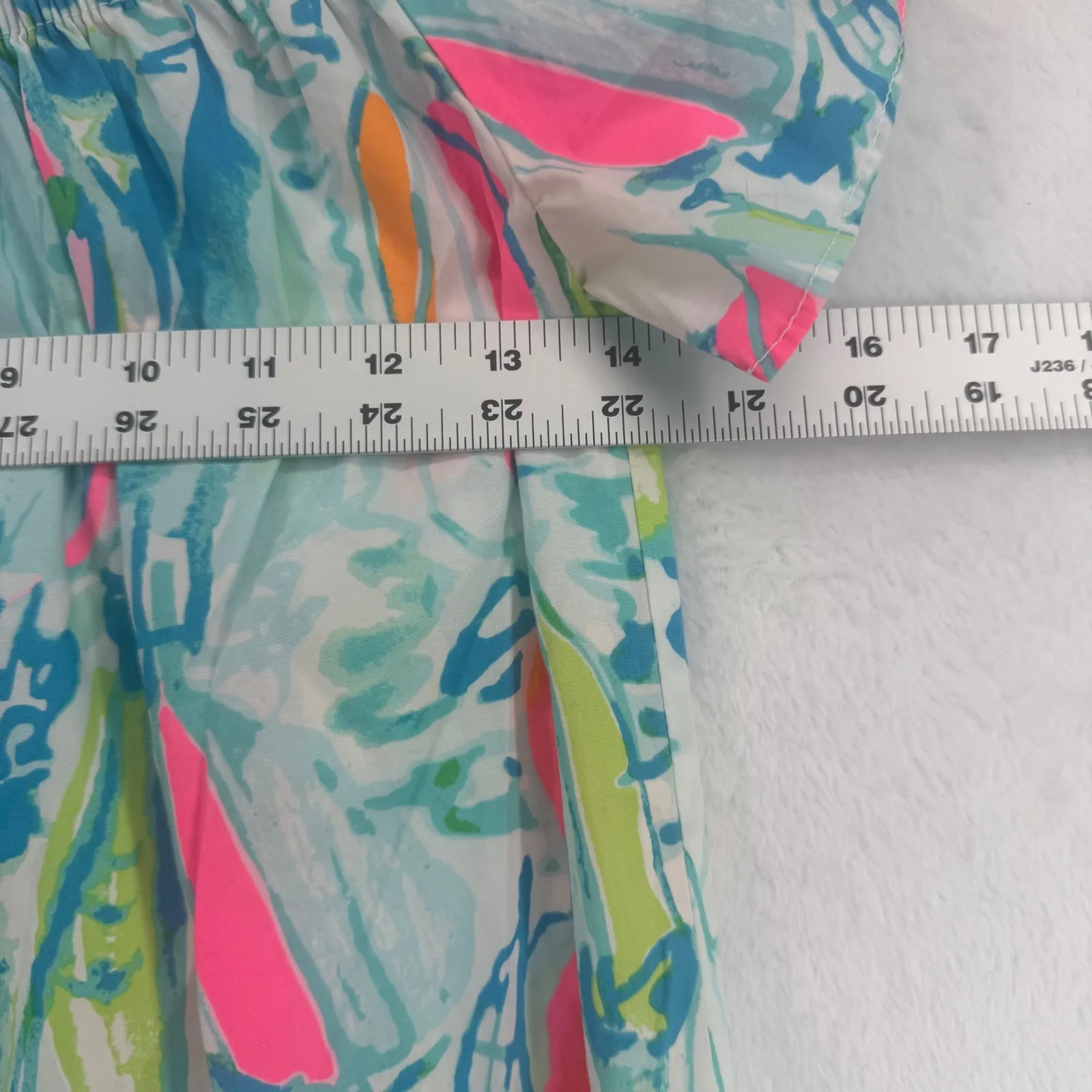 Lilly Pulitzer XXS Sailboat Print Off‎ Shoulder Tassel Trim Dress Women's - Image 2