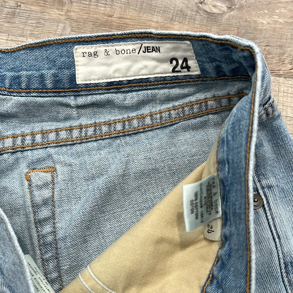 Rag & bone light wash distressed denim shorts - Image 2