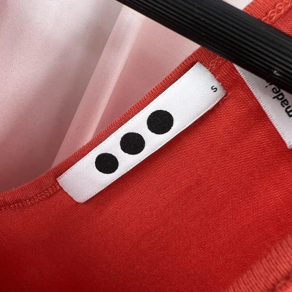 Three Dots Dark Pink Short Sleeve Dress Small - Image 5