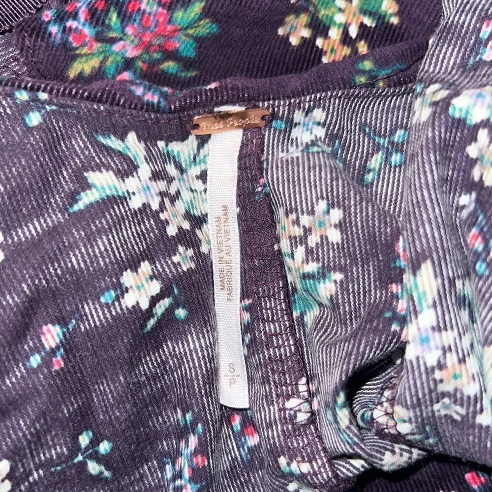 ✨ Free People Violet Visions Floral Cord Romper ✨ - Image 6