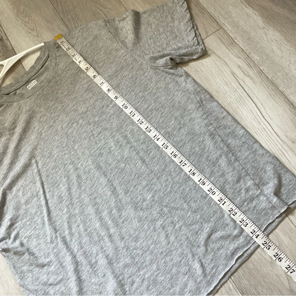 Kith Cotton Tshirt crewneck short sleeve womens Green (large) minimalist casual Gray - Image 6