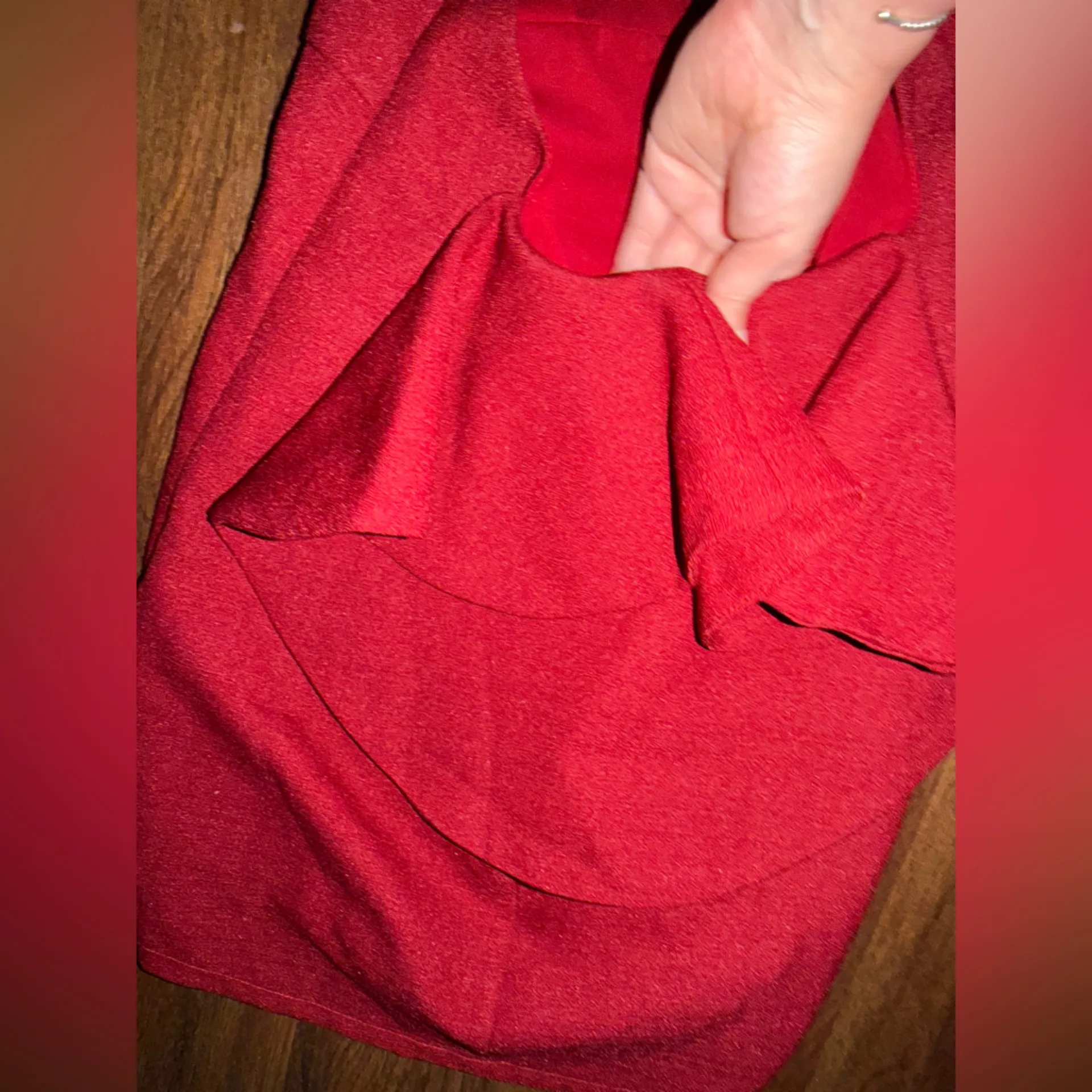 NUDE brand red v plunge dress mini open back formal party wedding $98 L casual Size L - Image 4