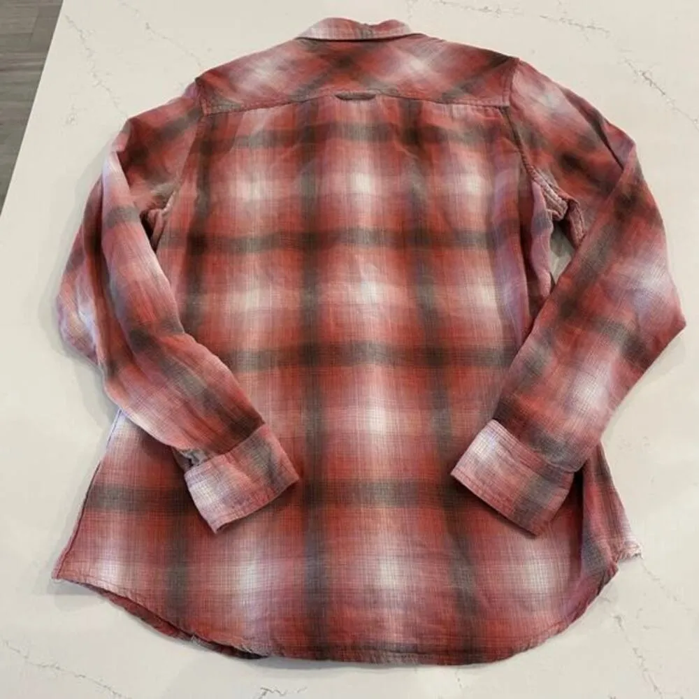 Kimes Ranch Women's Flannel Button Up Western Shirt Size‎ Medium Red - Image 4