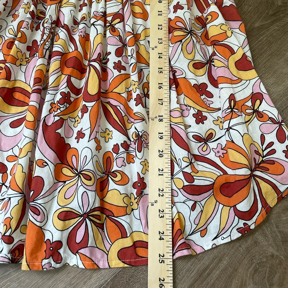 a.n.a. Short Sleeve Retro Printed Floral Blouse Colorful ~ Women’s Size 0X - Image 12