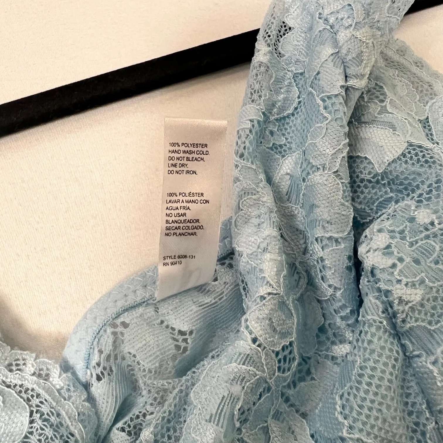 Marilyn Monroe‎ XL Blue Lace Pleated Lingerie Cami Top Babydoll Y2K - Image 6
