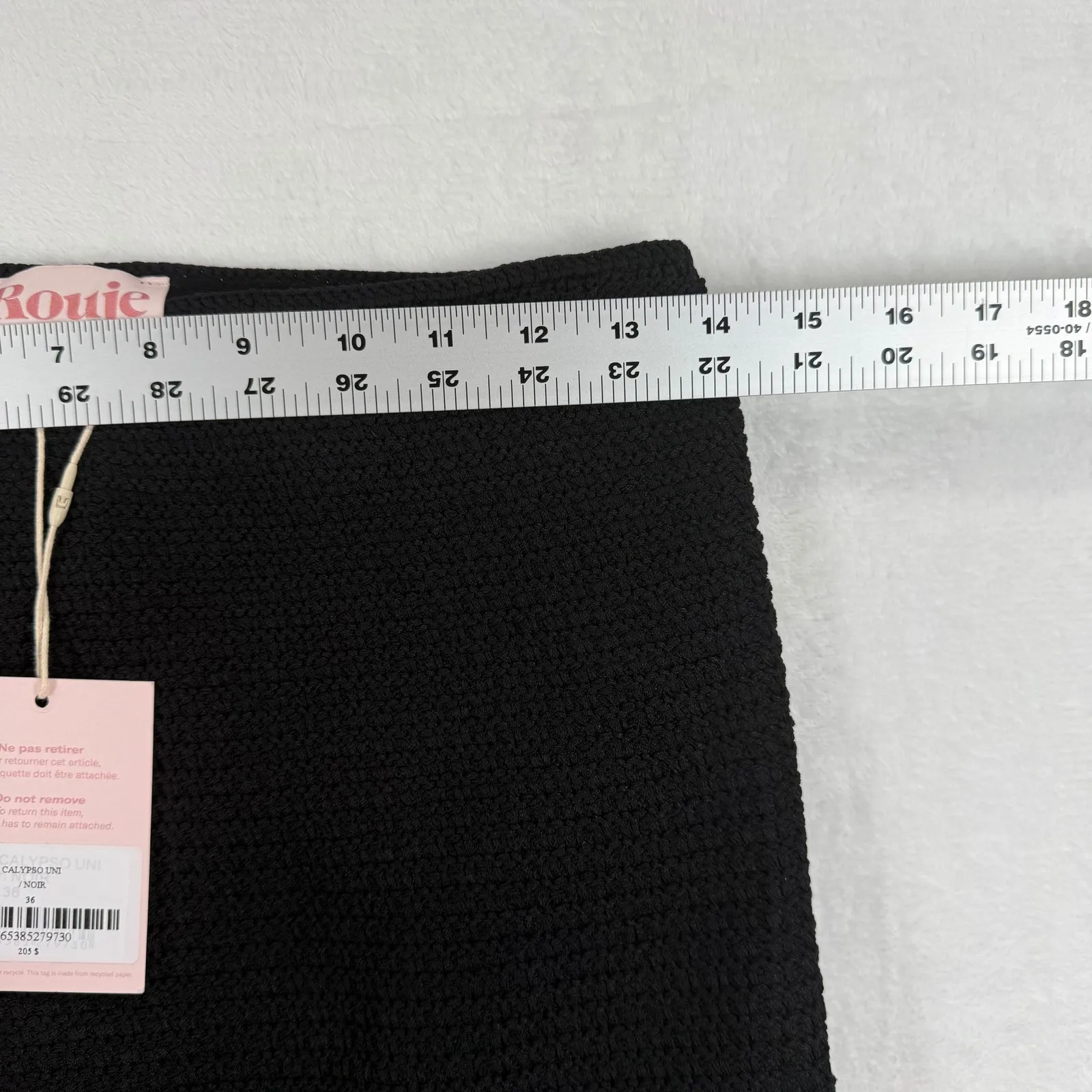 Rouje Paris Calypso Black Knit Crochet detail Midi Skirt Size 36 US 2/4 - Image 5