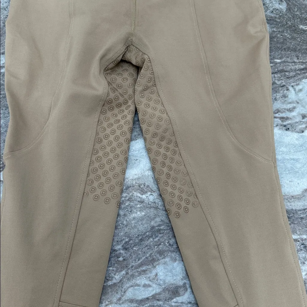 DUBLIN Elite Gel Full Seat Breeches Equestrian Beige/Tan Pull On Pants Sz 16/34 Tan - Image 3