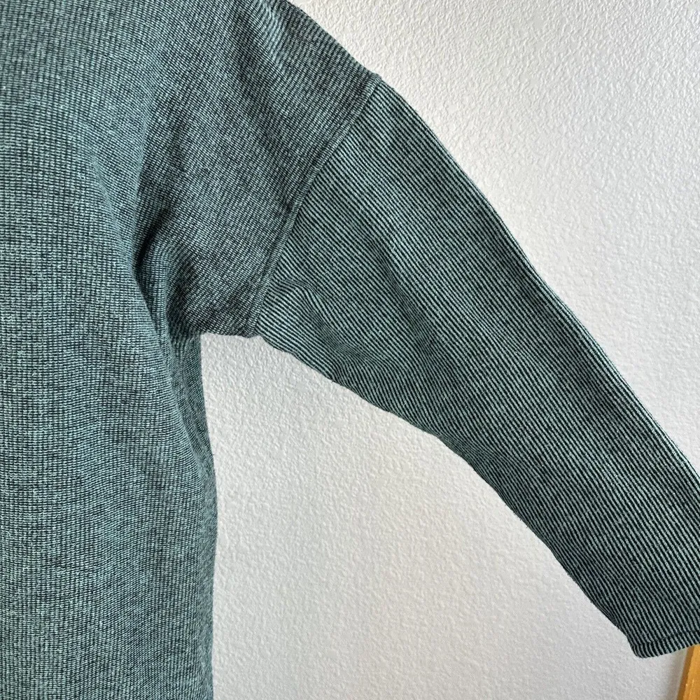 Akimbo Sustainable Midi Sweater Dress Size Large Green Cotton Minimal Lagenlook - Image 3
