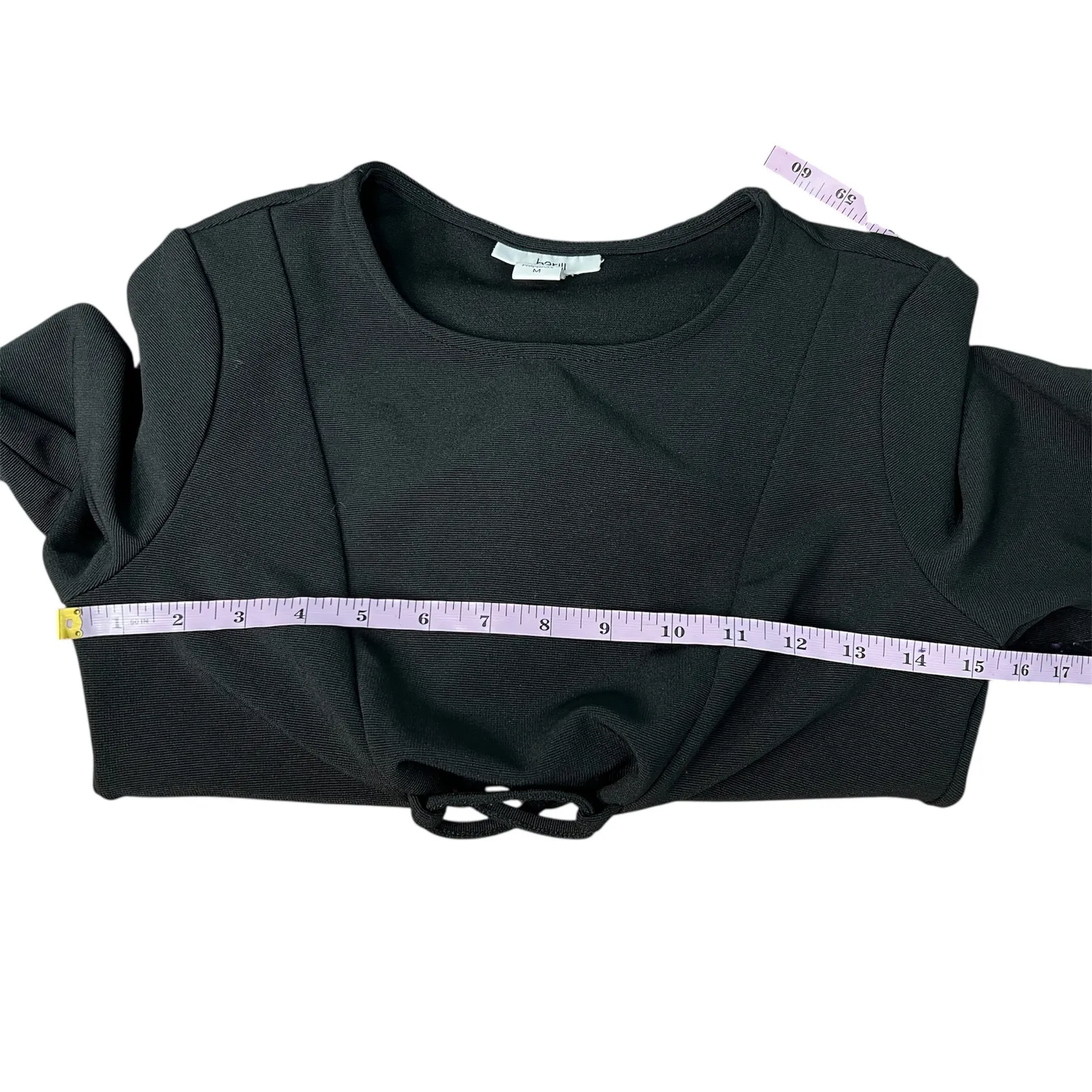 Bar III Lace Up Flared Sleeve Top Womens Medium Witchy Whimsigoth Grunge Y2K - Image 10