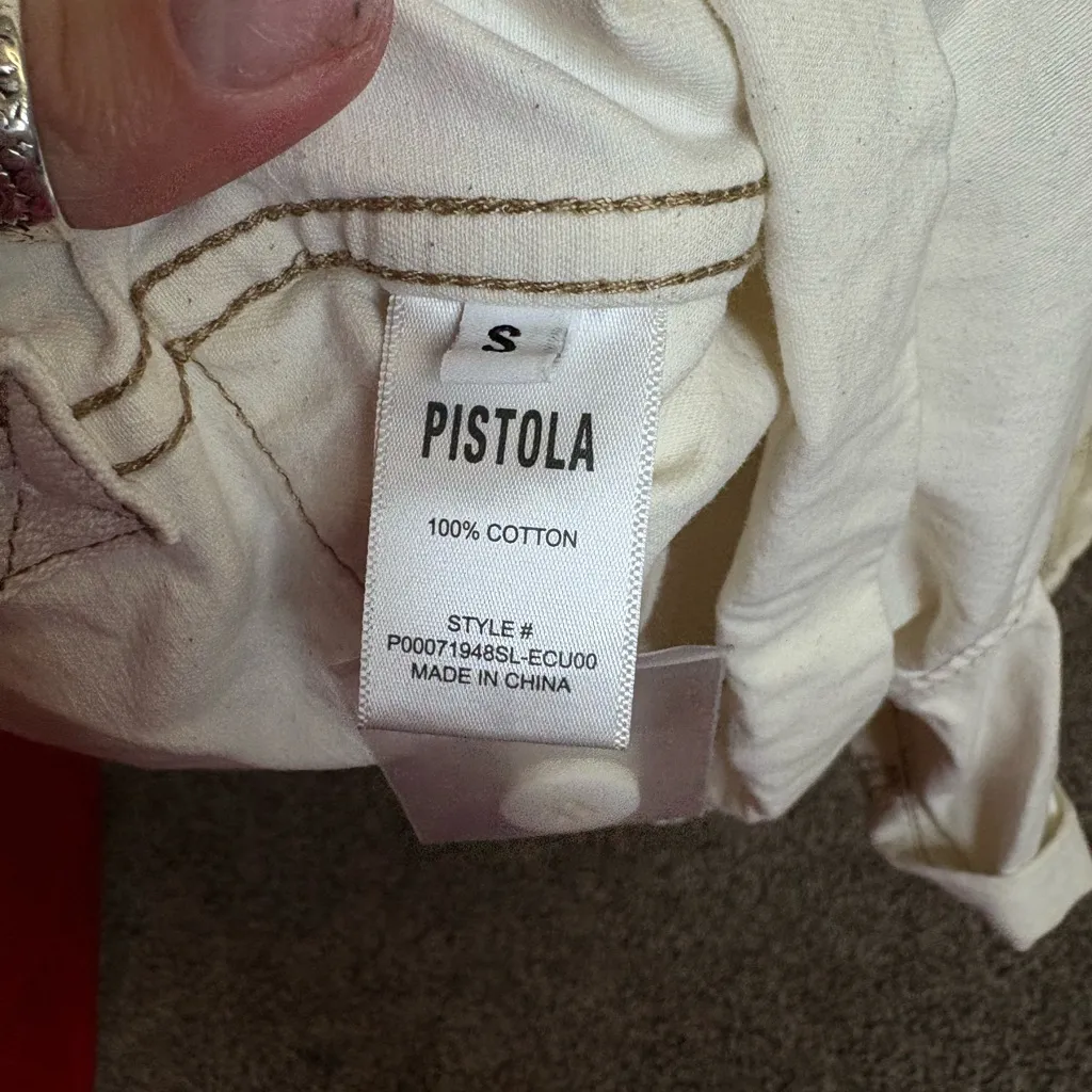 Pistola Parker Short Romper in Ecru - Image 5