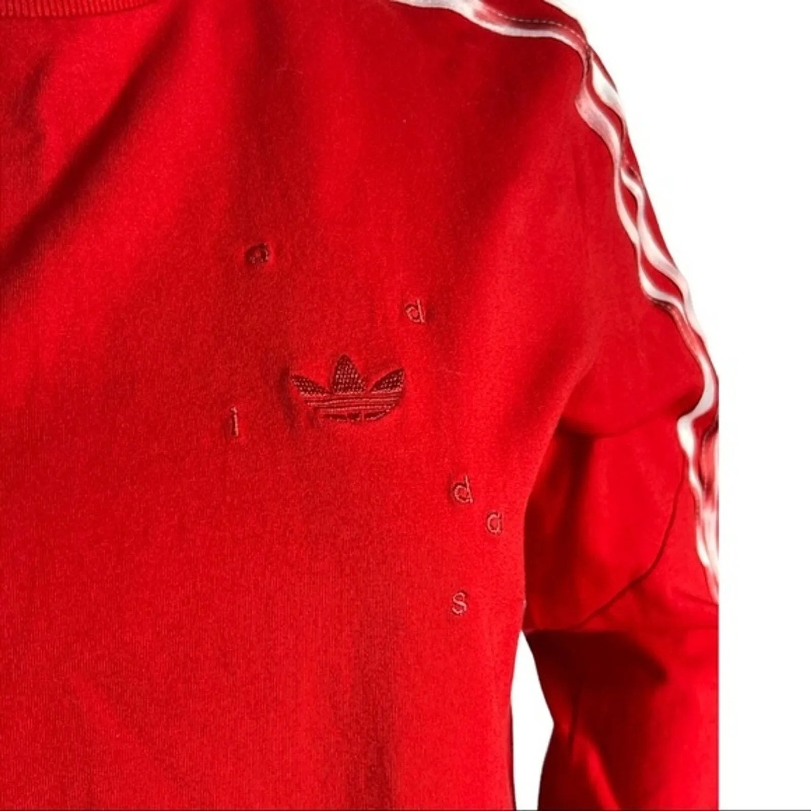 Danielle‎ Cathari x Adidas Shirt Womens Small Red White Athletic Tee Athleisure - Image 5