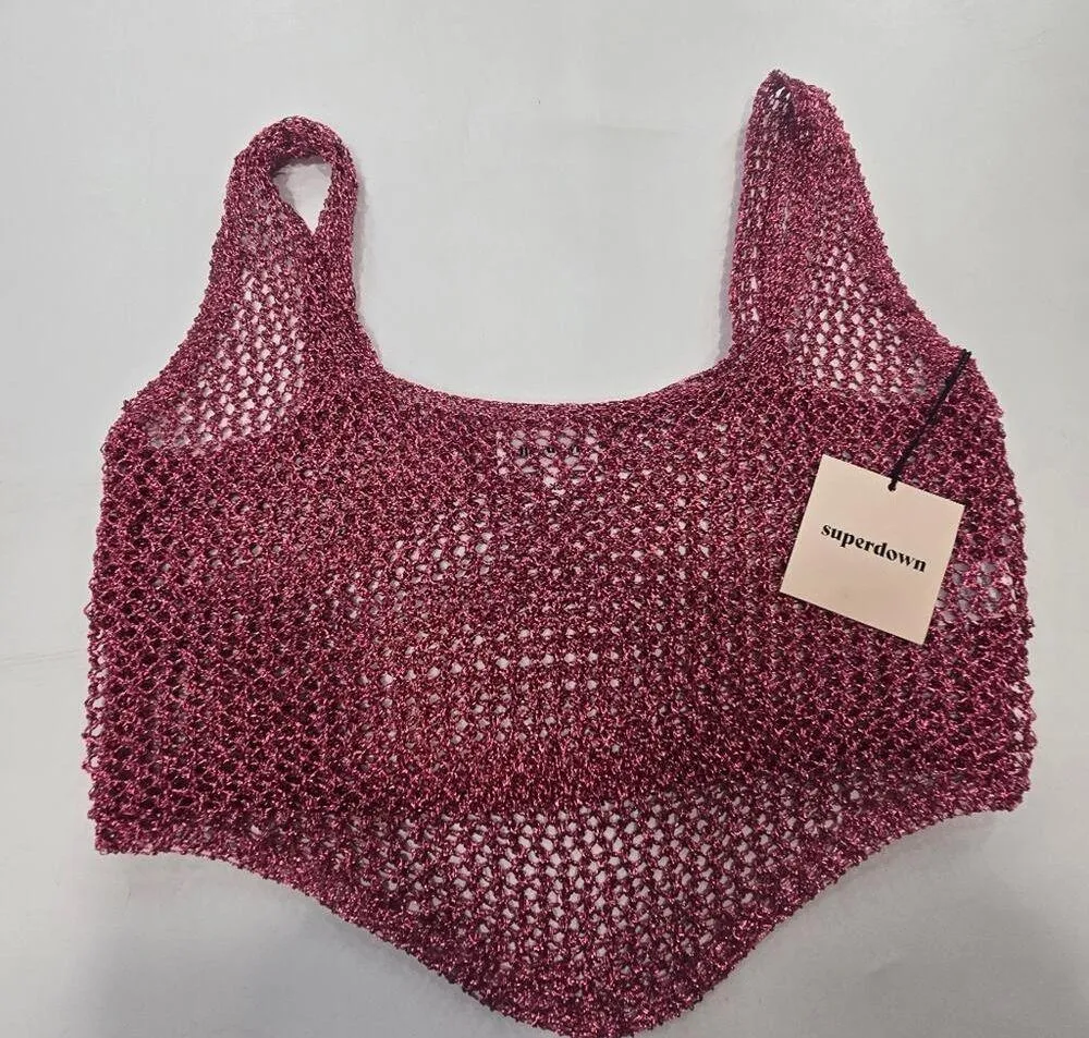 Superdown Gabija Skirt Set in Pink Metallic XS - Image 8