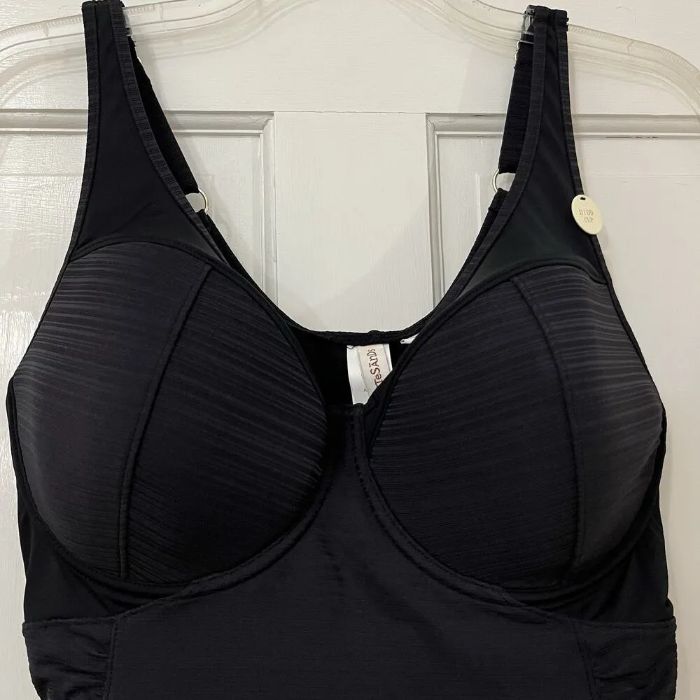 NEW Artesands Sz 14W D/DD Cup Aria Giotto Underwire Luxury Black Resort Swimsuit - Image 4