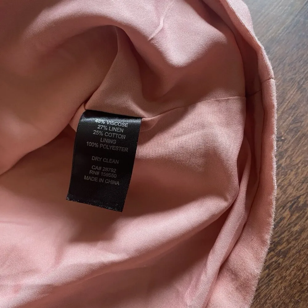 Maison d’ Amelie Paris Blazer Women's Sz small pink Casual Career cropped - Image 3