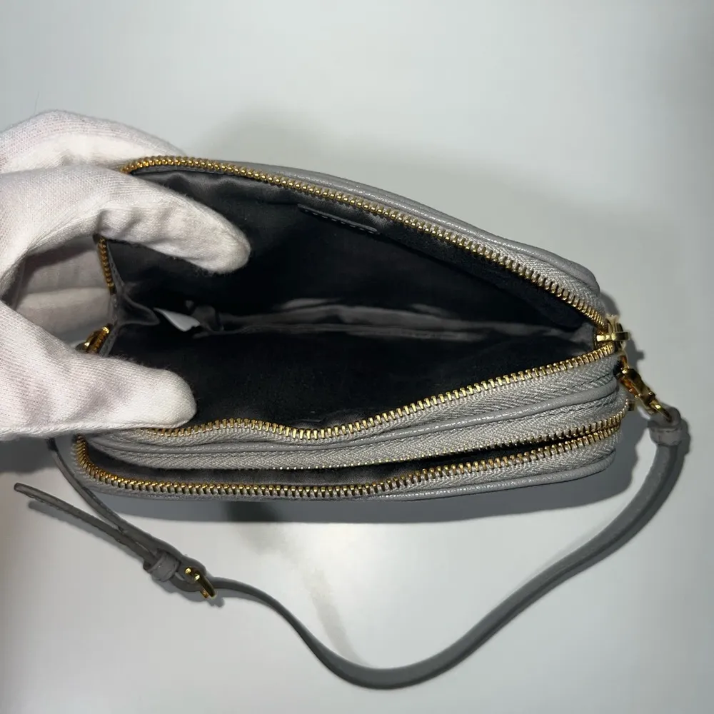 Miu Miu Madras Mini Logo Camera Wristlet Pouchette Clutch Purse Bag - Image 12