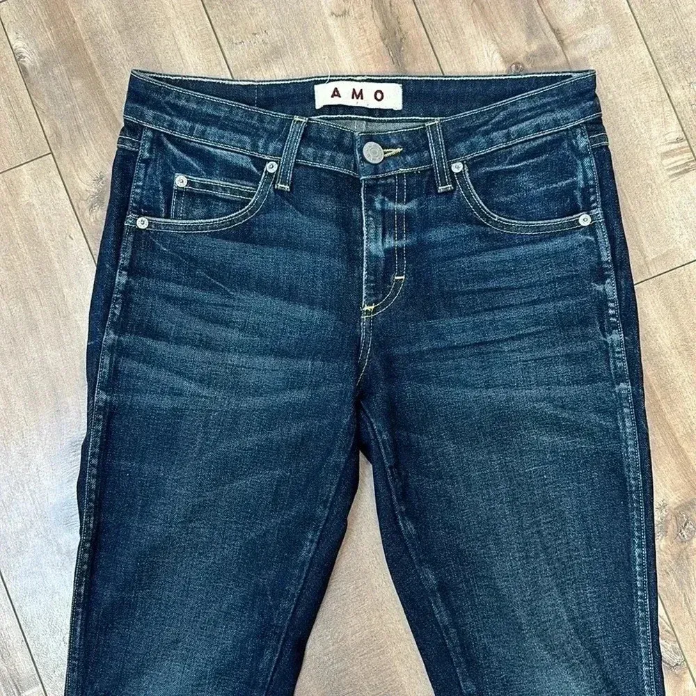 AMO Jeans Twist Cropped Jeans in True Blue Sz 27 - Image 4