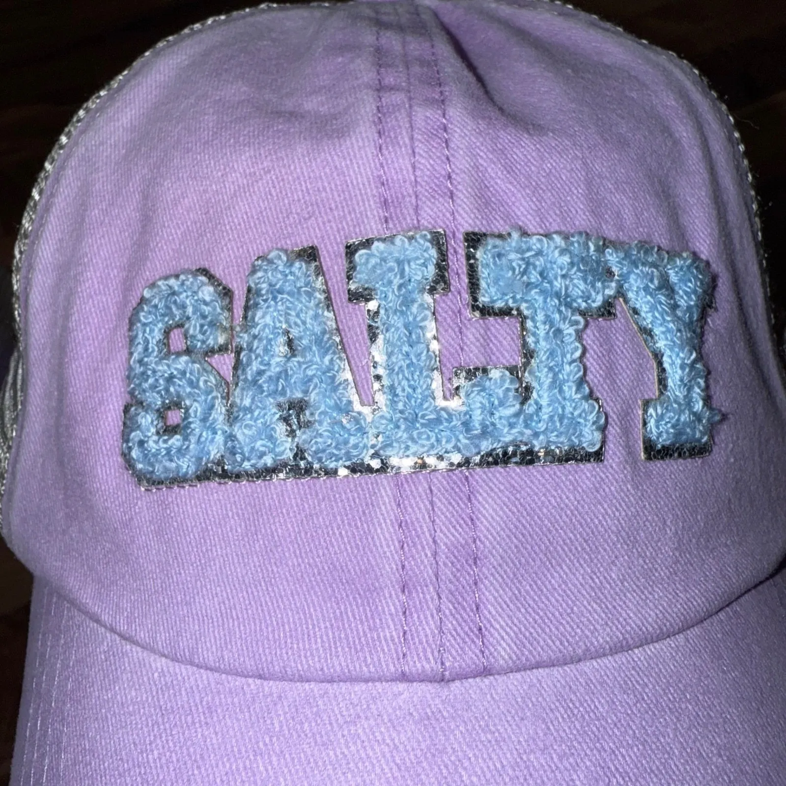 Salty‎ Trucker Hat Lilac Light Purple Embroidered Graphic Mesh Back Summer Cap - Image 2