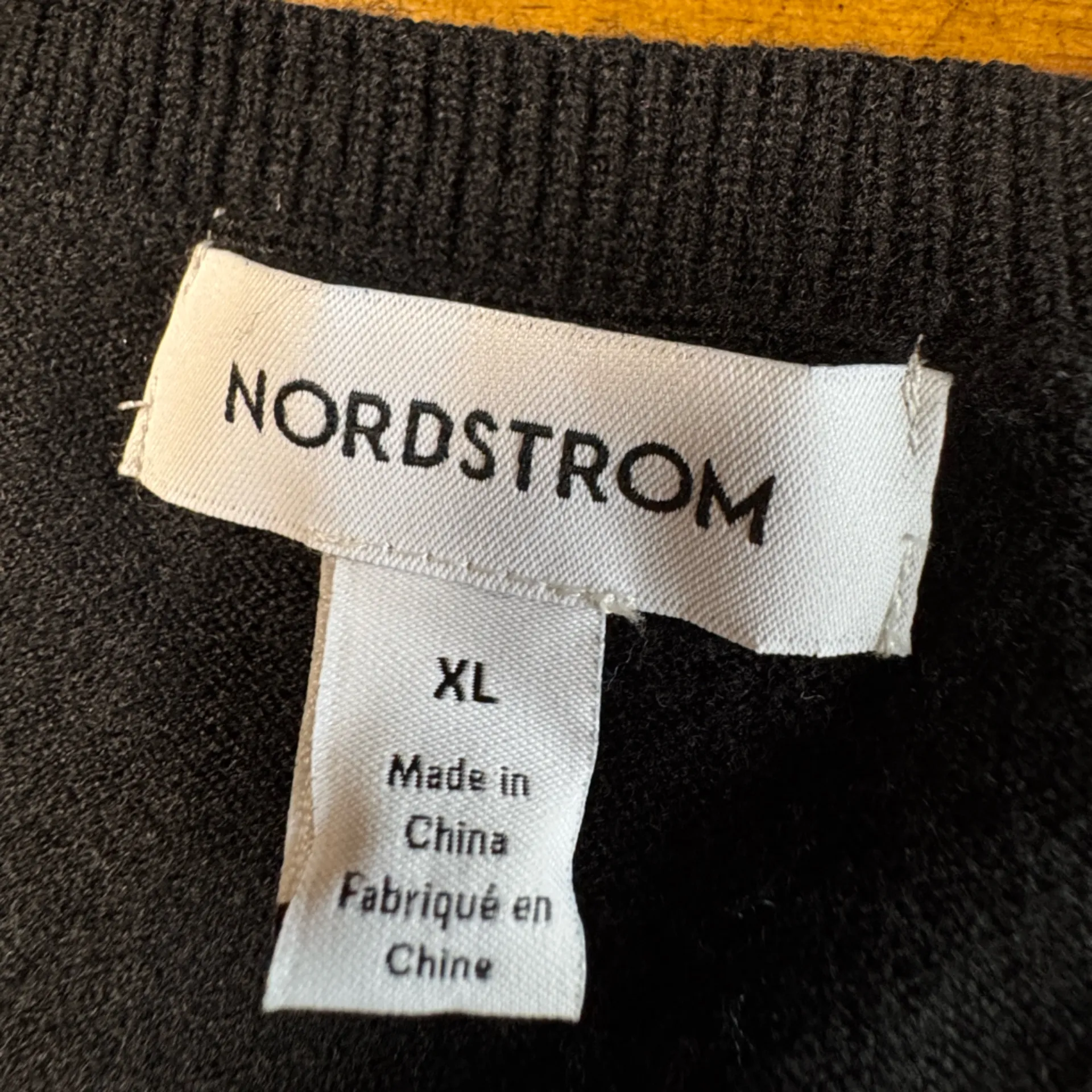 Nordstrom Sweater Crewneck Knit Black Business Casual Neutral - Image 2