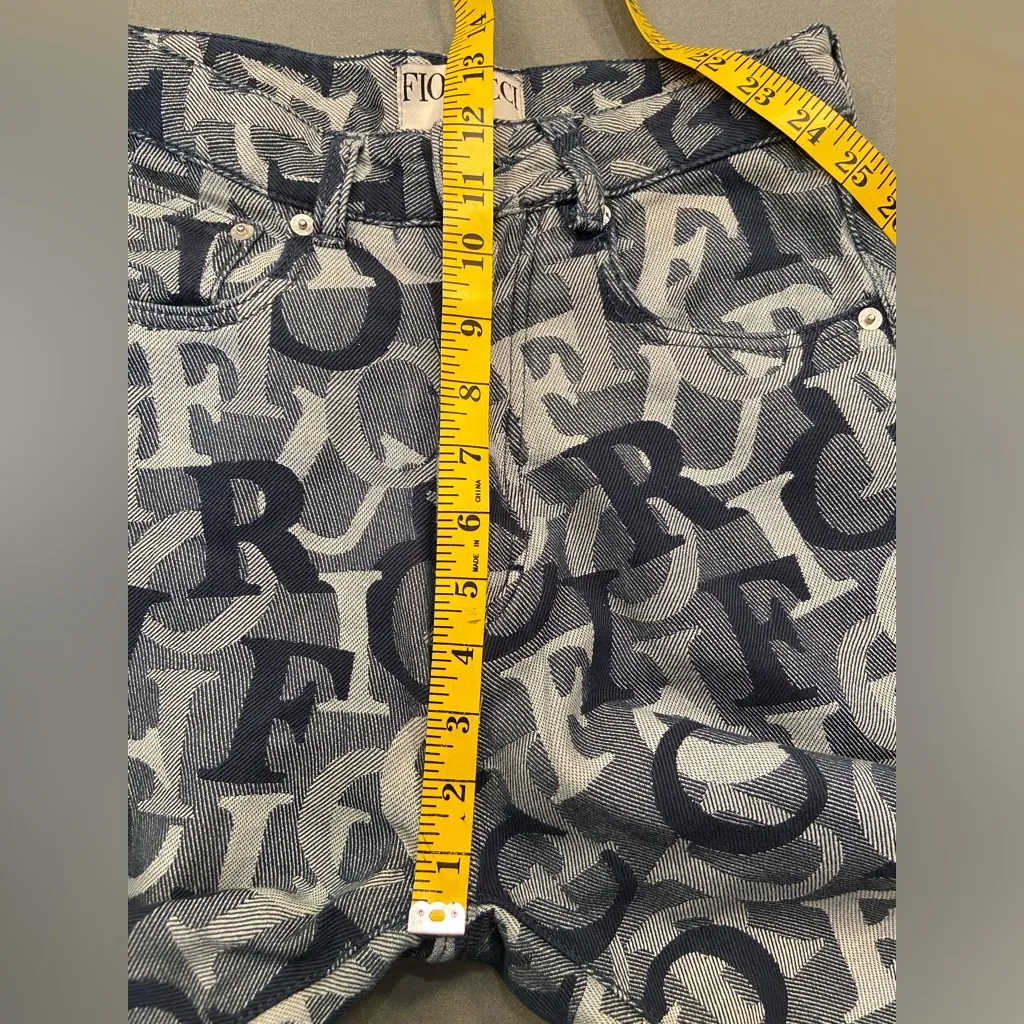 Fiorucci, Logo Letter‎ Pants, Jacquard Tara, size 26 - Image 9
