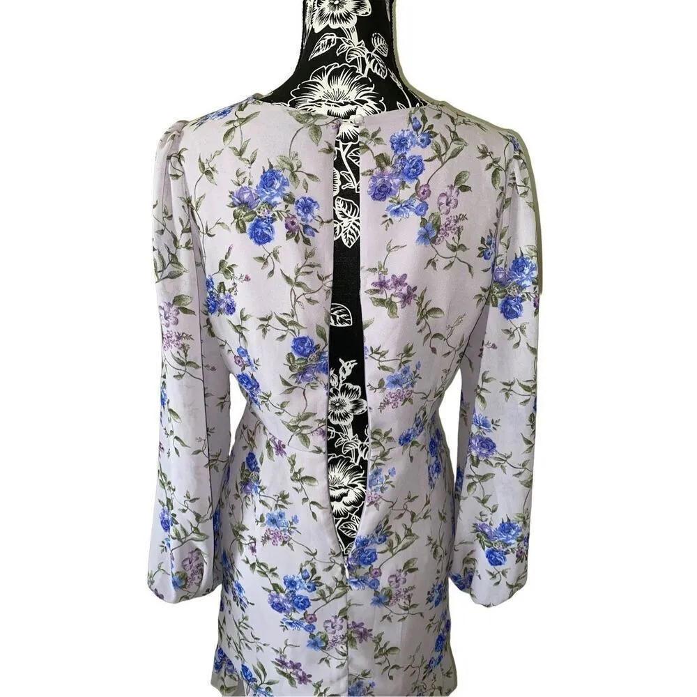 Forever 21 Floral Mini Dress Formal Sundress Flower Ruffles Party - Image 5