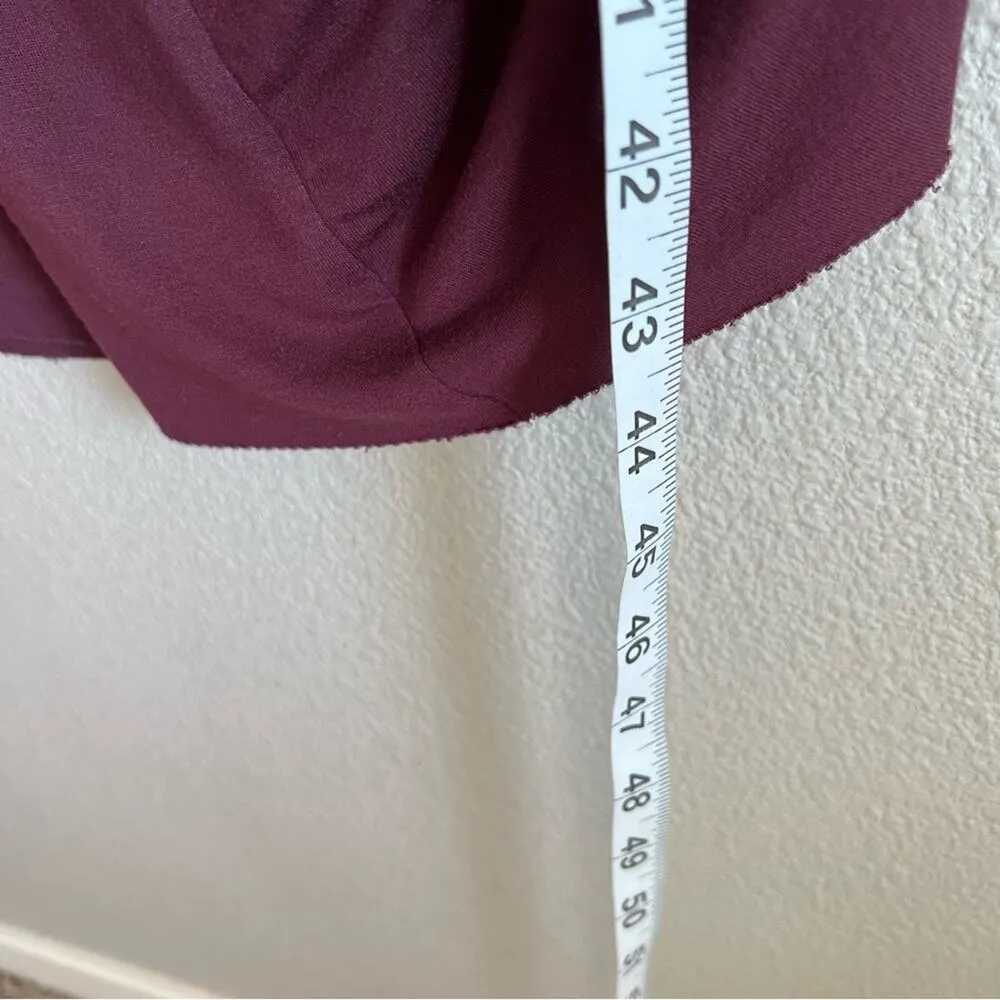 SEN Women's Alaia Sleeveless Side Ruched Burgundy Dress Red - Image 9